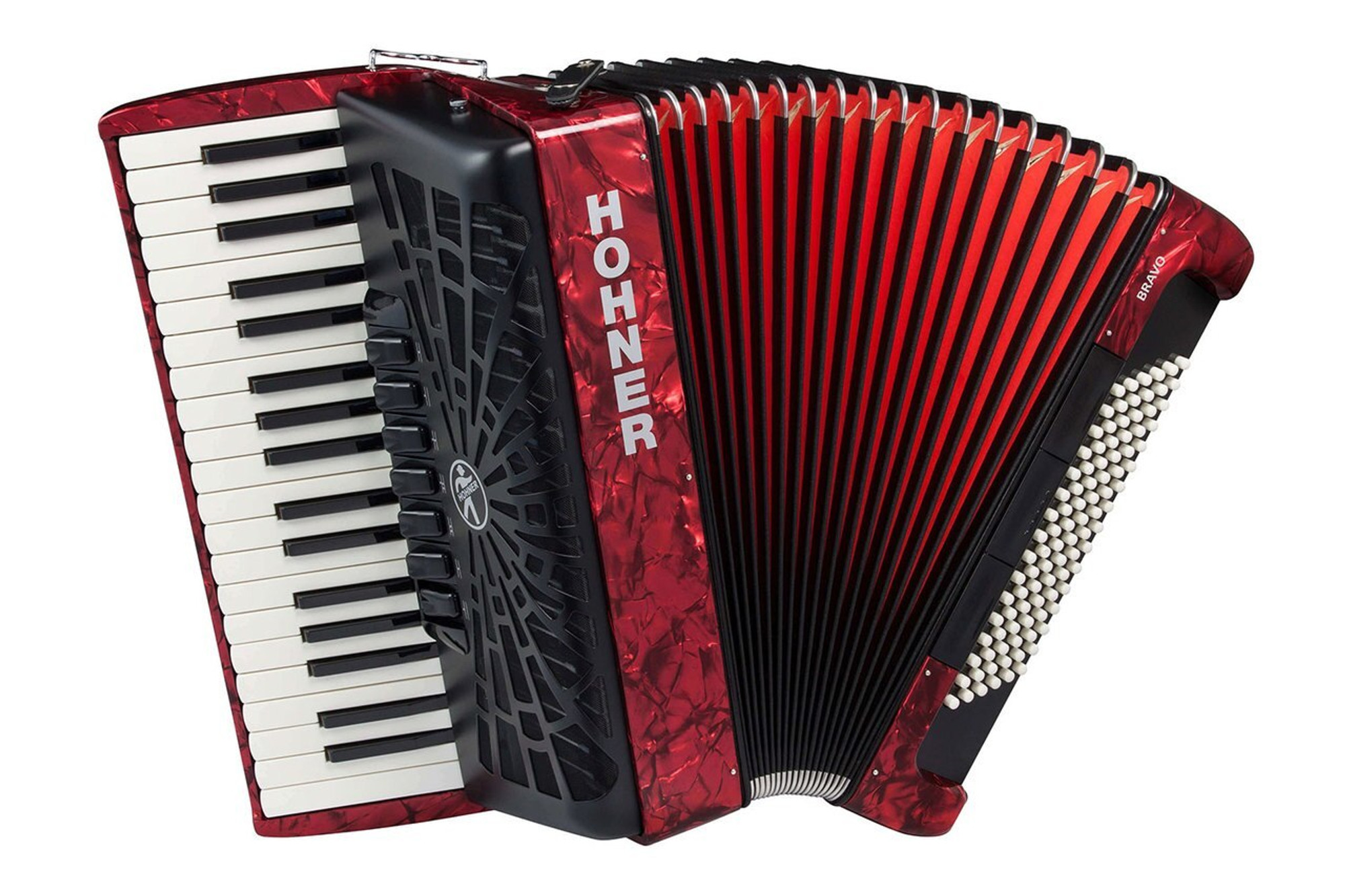 Hohner Bravo III 96 Piano Accordion - Red