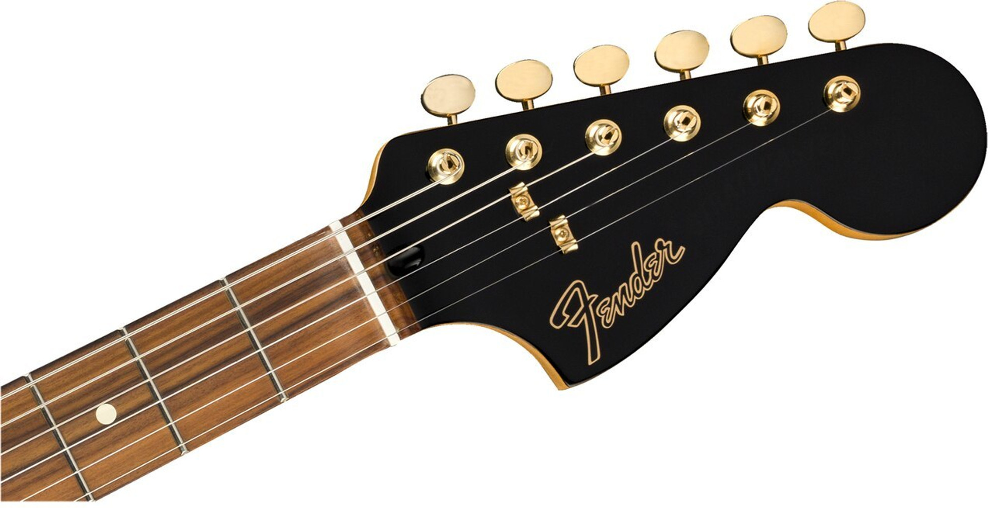 Fender Limited Mahogany Blacktop Stratocaster - Black w/ Gold Hardware