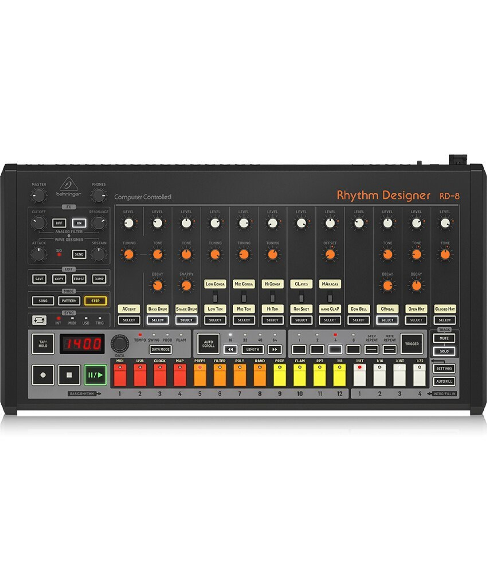 Behringer Rhythm Designer RD-8 Analog Drum Machine