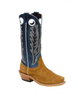 FENOGLIO- MEN'S RED BROWN ROUGHOUT BOOTS WITH BLUE BIOS