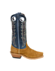 FENOGLIO- MEN'S RED BROWN ROUGHOUT BOOTS WITH BLUE BIOS