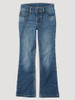 WRANGLER- GIRL'S PREMIUM PATCH BOOT CUT JEANS IN JASMINE BLUE