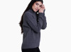 KUHL- WOMEN'S NORDA 1/4 ZIP SWEATER IN CHARCOAL