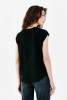 DEAR JOHN- WOMEN'S YANIS EMBROIDERY TOP IN BLACK VELVET PETUNIA