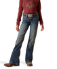 ARIAT- GIRL'S R.E.A.L. CLOVER BOOT CUT JEANS