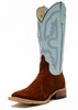 ANDERSON BEAN - MEN'S RUST CARPINCHO AND SKY KIDSKIN BOOTS