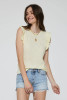 ANOTHER LOVE- WOMEN'S NORTH RUFFLE TRIMMED TOP IN LEMON CURD
