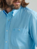 WRANGLER- MEN'S GEORGE STRAIT LONG SLEEVE BUTTON DOWN SHIRT IN BABY BLUE