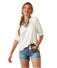ARIAT- WOMEN'S PETUNIA TOP IN CLOUD DANCER