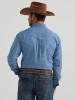 WRANGLER- MEN'S GEORGE STRAIT BUTTON DOWN IN STONY BLUE CHAIN