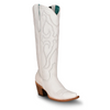 CORRAL - WOMEN'S WHITE EMBROIDERY TALL TOP SNIP TOE COWBOY BOOTS