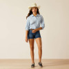 ARIAT- WOMEN'S VENTTEK STRETCH SHIRT IN CHAMBRAY