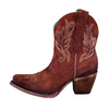CORRAL - WOMEN'S COGNAC EMBROIDERY ANKLE BOOTS
