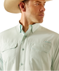 ARIAT- MEN'S VENTTEK OUTBOUND CLASSIC FIT SHIRT IN BLEACHED AQUA