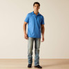 ARIAT- MEN'S CHARGER 2.0 FITTED POLO IN SEASCAPE