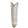 CORRAL - WOMEN'S WHITE GLITTER WOVEN OVERLAY SNIP TOE COWBOY BOOTS