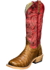 ANDERSON BEAN - MEN'S TAN CAIMAN BELLY AND RED LONESTAR BOOTS