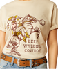 ARIAT- WOMEN'S KEEP WALKIN' COWBOY T-SHIRT IN NATURAL