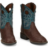JUSTIN- KID'S BOWLINE BOOTS IN WALNUT BROWN
