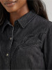 WRANGLER - WOMEN'S SCALLOP YOKE DENIM WESTERN SNAP SHIRT DRESS