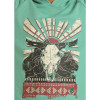 ROCK & ROLL - YOUTH BOY'S TURQUOISE BULL SKULL HOODIE