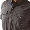 ARIAT - MEN'S VENTTEK WESTERN FITTED BUTTON DOWN SHORT SLEEVE SHIRT IN GREY