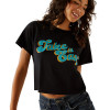 ARIAT - WOMEN'S TAKE IT EASY BLACK CROPPED T-SHIRT