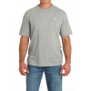 CINCH - MEN'S CREW NECK SOLID LOGO SHORT SLEEVE SHIRT IN GREY