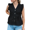 CINCH - WOMEN'S EYELET BLOUSE IN BLACK