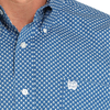 CINCH - MEN'S ROYAL PRINTED BUTTON-DOWN LONG SLEEVE SHIRT