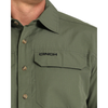 CINCH - MEN’S ARENAFLEX BUTTON-DOWN WESTERN SHORT SLEEVE SHIRT IN SOLID OLIVE