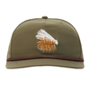 DUCK CAMP - ELK HAIR CADDIS HAT IN MILITARY GREEN