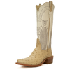 RIOS OF MERCEDES - WOMEN'S SAND OSTRICH SHELL KIDSKIN BOOTS
