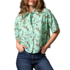 KIMES RANCH - WOMEN'S RANCHERO CROP SHIRT IN TURQUOISE