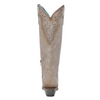 CORRAL - WOMEN'S FEATHER EMBROIDERY WITH CRACKLED OVERLAY AND STUDS SAND SNIP TOE COWBOY BOOTS