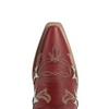 CORRAL - WOMEN'S RED EMBROIDERY STARS OVERLAY AND STUDS SNIP TOE COWBOY BOOTS