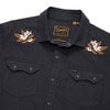HOWLER BROTHERS - MEN'S CROSSCUT DELUXE SNAPSHIRT IN ORANGE BLOSSOMS ANTIQUE BLACK