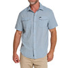HOWLER BROTHERS - MEN'S H BAR B SHORTSLEEVE SNAPSHIRT IN EYELET STRIPE SKY BLUE