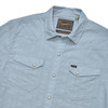 HOWLER BROTHERS - MEN'S H BAR B SHORTSLEEVE SNAPSHIRT IN EYELET STRIPE SKY BLUE