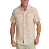 HOWLER BROTHERS - MEN'S H BAR B SHORTSLEEVE SNAPSHIRT IN EYELET STRIPE OFF WHITE