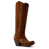ARIAT - WOMEN'S CASANOVA X TOE WESTERN BOOTS IN OILED TAN SUEDE