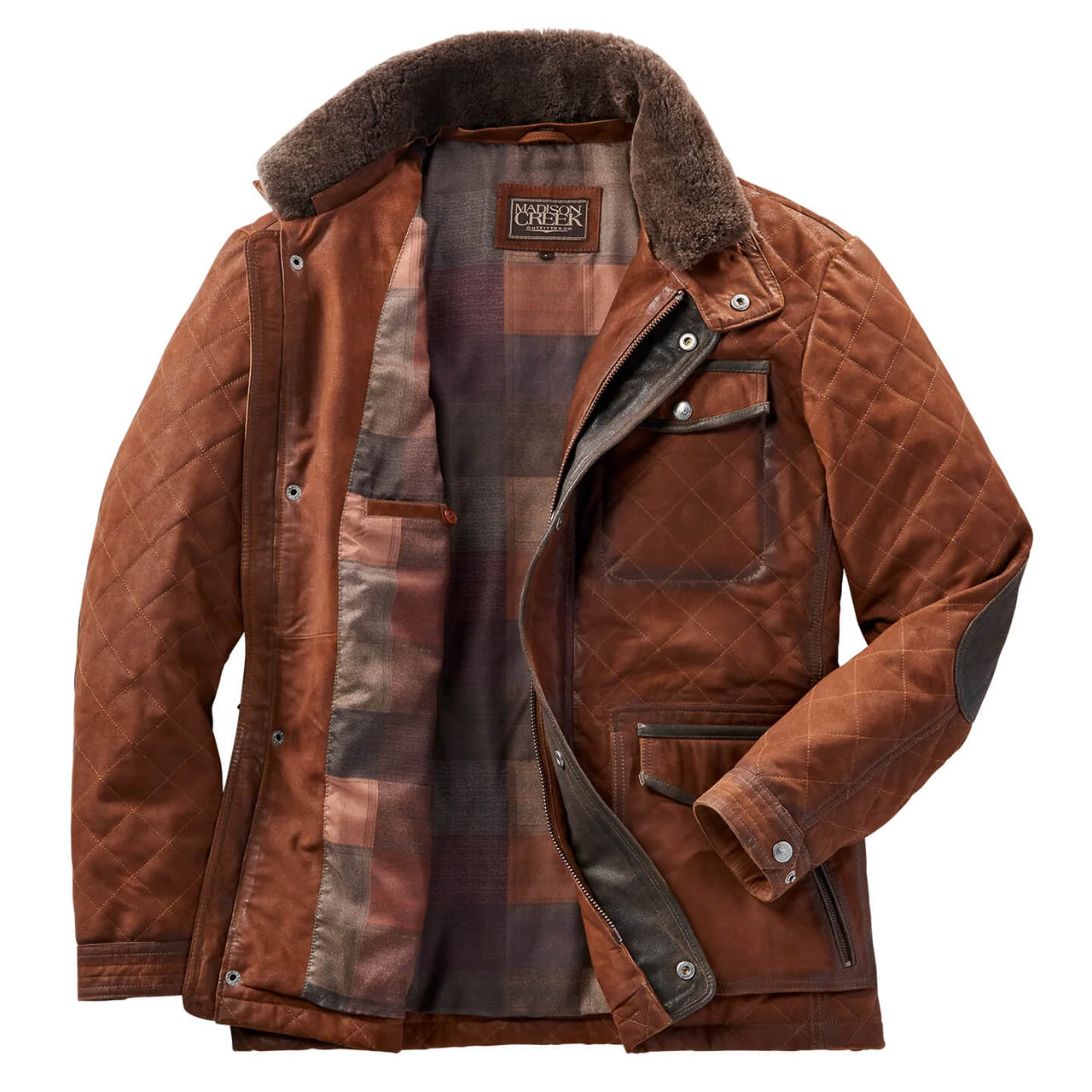 SEDONA GOAT LEATHER JACKET IN BOURBON BY MADISON CREEK - Y-Bell