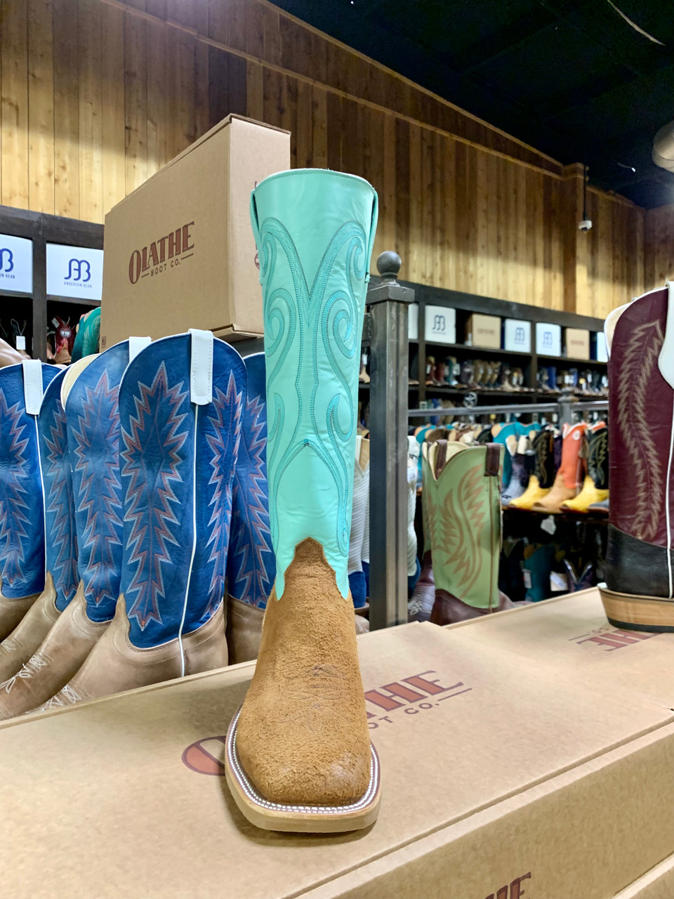 OLATHE - MEN'S COFFEE BISON MINT BOOTS - Y-Bell Ranch Supply