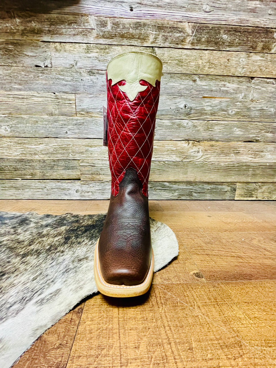 HONDO - MEN'S BROWN OIL TAN RED VOLCANO BOOTS - Y-Bell Ranch Supply