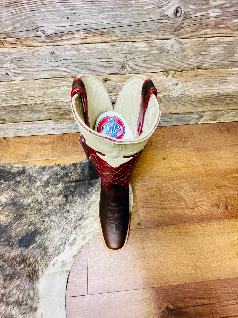 HONDO - MEN'S BROWN OIL TAN RED VOLCANO BOOTS - Y-Bell Ranch Supply