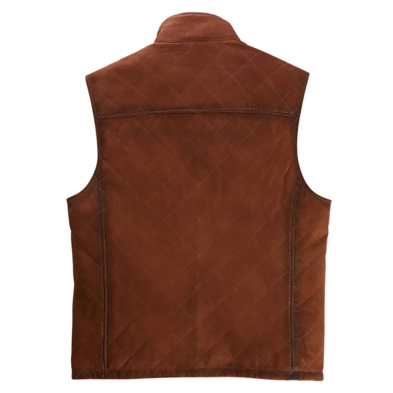 MADISON CREEK- MEN'S BEAVER CREEK LIGHTWEIGHT LEATHER VEST IN BOURBON