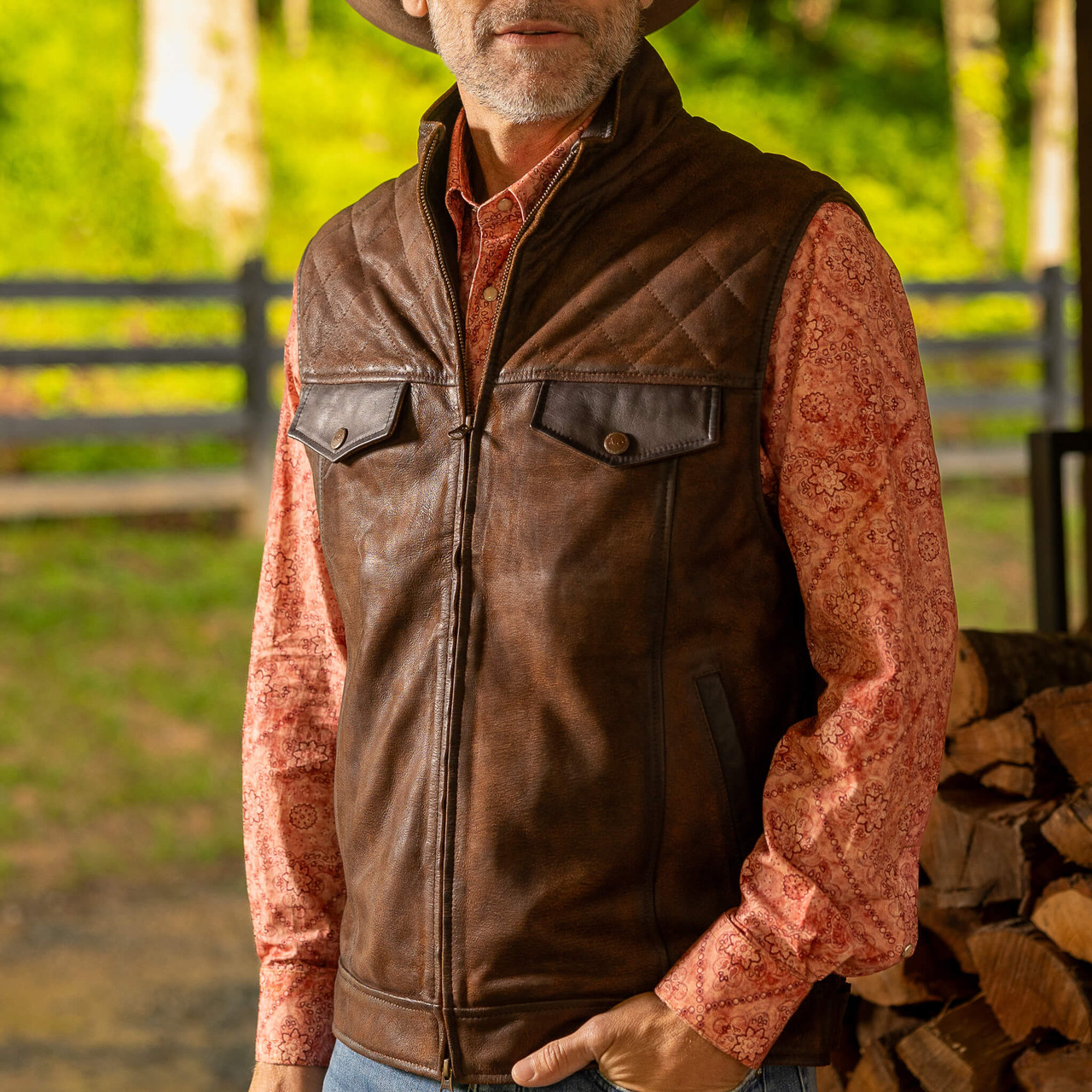 Suede Jacket Brentwood Moto Jacket Brentwood Jacket SM Dark Tobacco