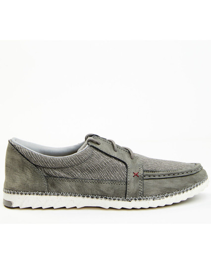 TWISTED X MEN'S ZERO X GRAY SLIP-ON CASUAL DRIVING MOC