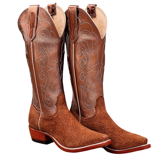 FENOGLIO - WOMEN'S RUST CARPINCHO BRONZE BRITTANIA BOOTS