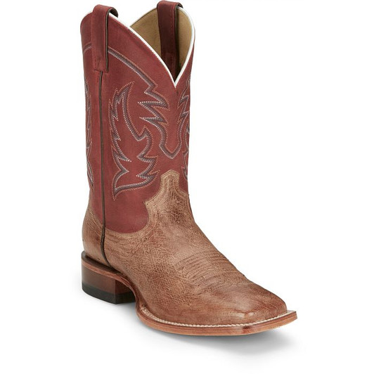 JUSTIN- MEN'S MCLANE 11" SMOOTH OSTRICH WESTERN BOOTS